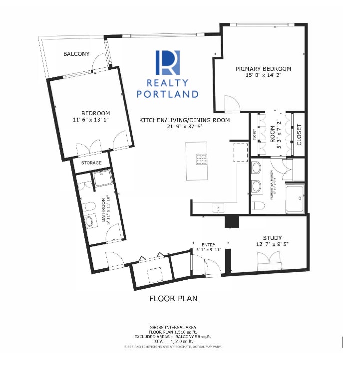 Plan 12 — 2 Bedroom floor plan
