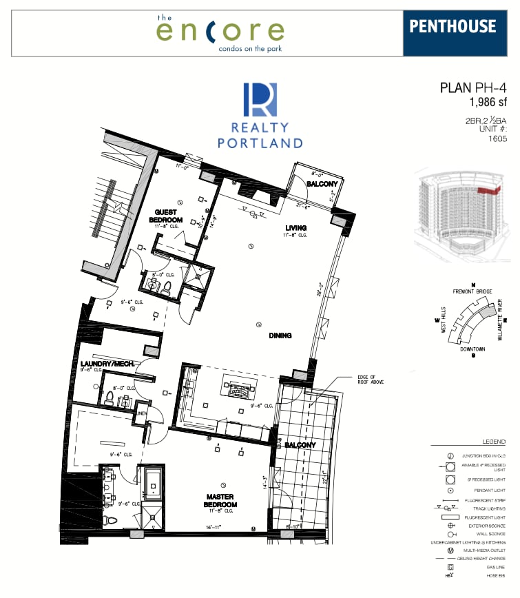 Plan PH-4 — Penthouse floor plan